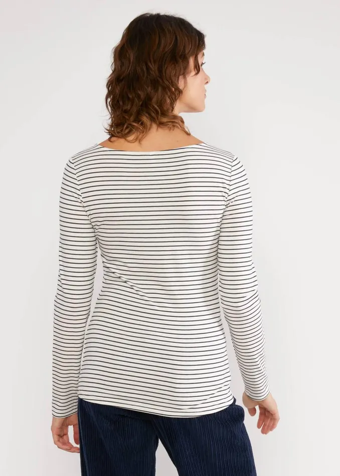 Blutsgeschwister Longsleeve Sweet Sailorette White Women Tops
