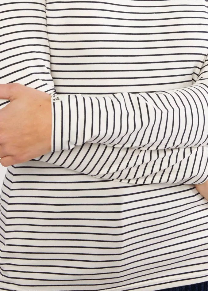 Blutsgeschwister Longsleeve Sweet Sailorette White Women Tops