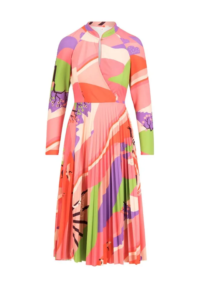 Blutsgeschwister Midi Dress Dazzling Dreamscape Pink Women Dresses