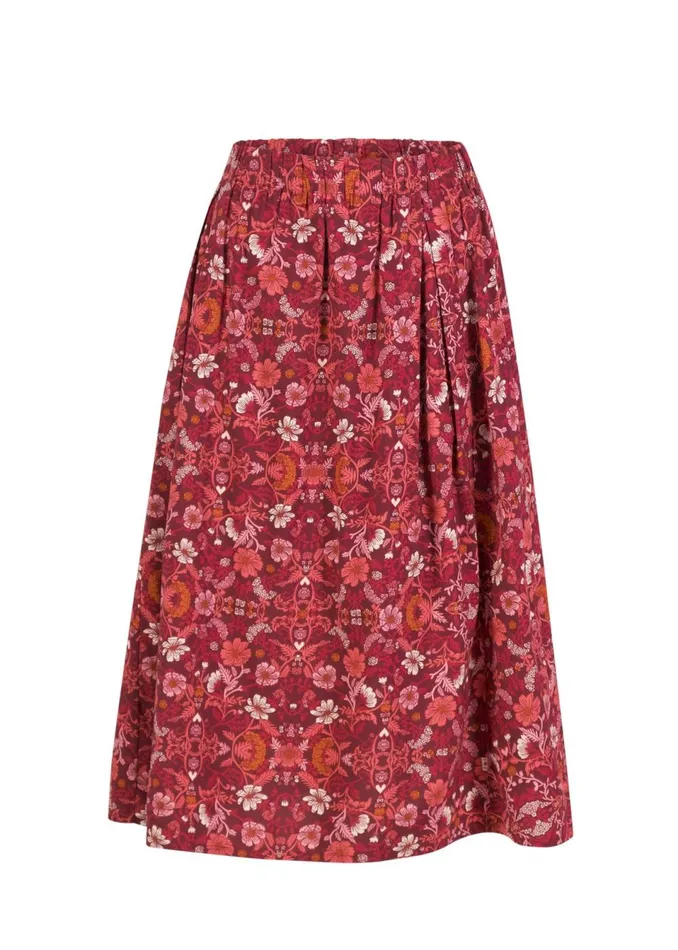 Blutsgeschwister Midi Skirt Swing Around The Clock Red Women Skirts