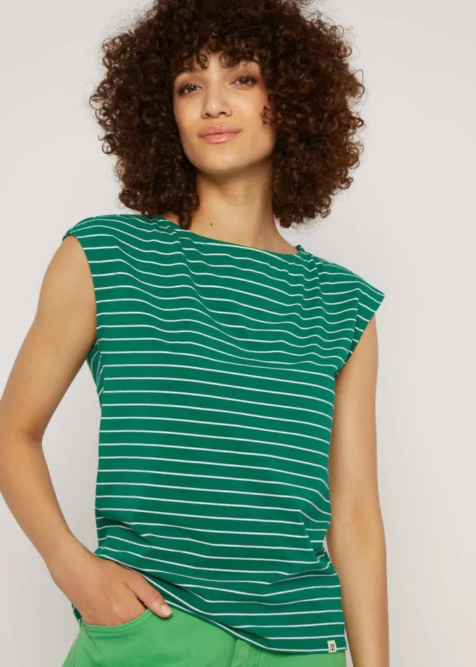 Blutsgeschwister Sleeveless Top Boxy Babe Green Women Tops