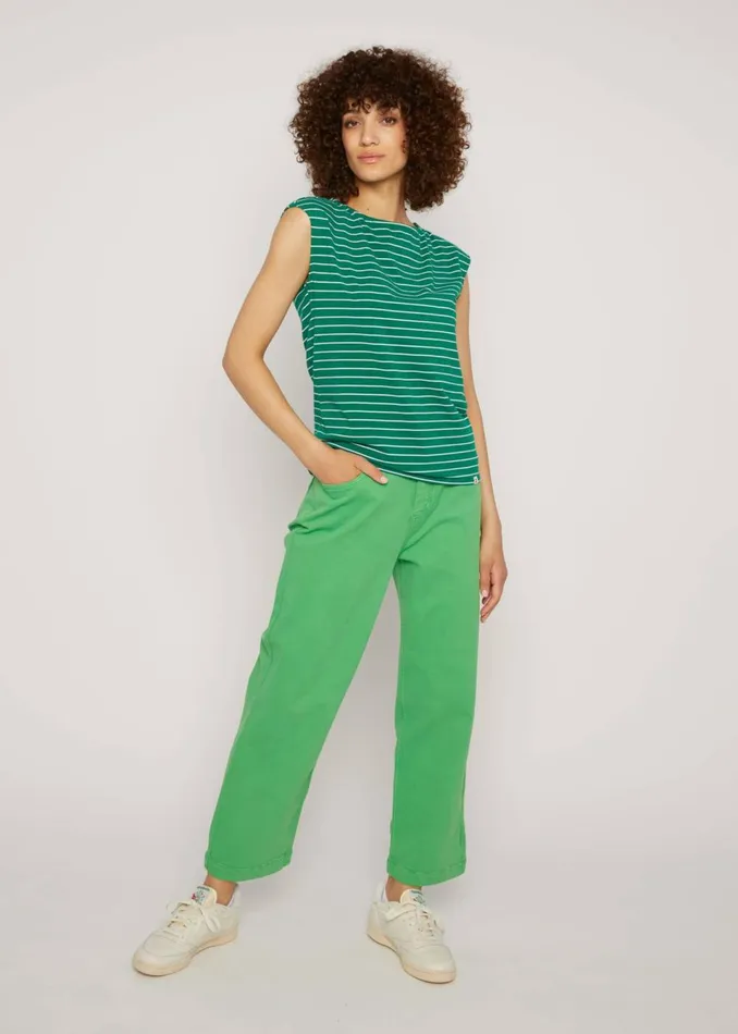 Blutsgeschwister Sleeveless Top Boxy Babe Green Women Tops