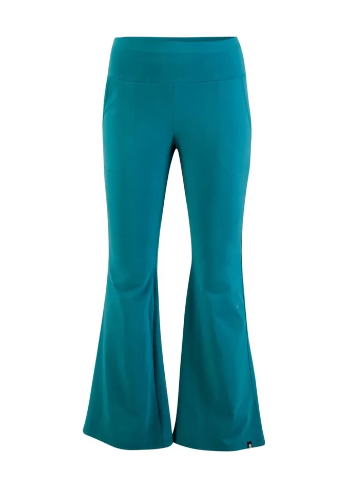 Blutsgeschwister Summer Pants Logo Easy Flared Turquoise Women Trousers