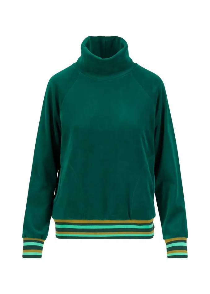 Blutsgeschwister Sweatshirt Velvet Grand Mystic Green Women Sweatshirts and Hoodies
