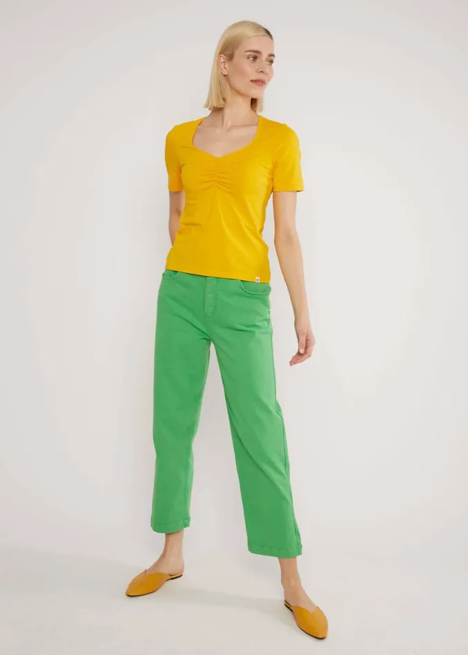Blutsgeschwister TShirt Balconnet Fminin Yellow Women Tops