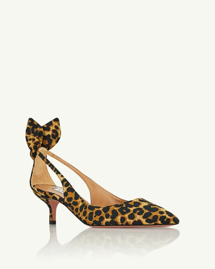 Bow Tie Pump 50 Leopard Women Aquazzura Pumps