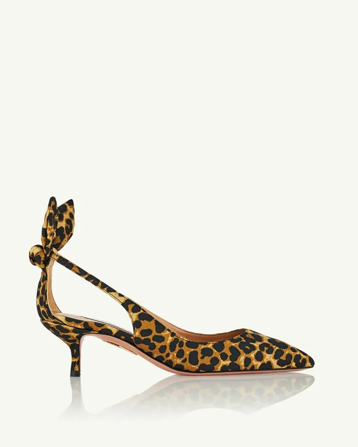 Bow Tie Pump 50 Leopard Women Aquazzura Pumps Bow Tie Pump 50 Leopard Women Aquazzura Pumps