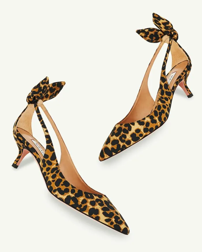 Bow Tie Pump 50 Leopard Women Aquazzura Pumps Bow Tie Pump 50 Leopard Women Aquazzura Pumps