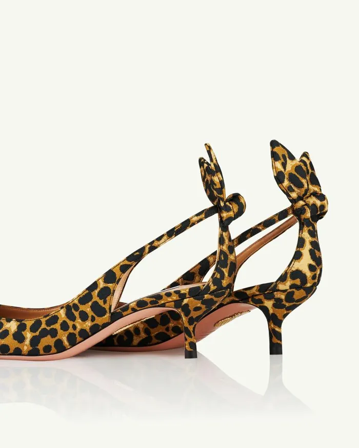 Bow Tie Pump 50 Leopard Women Aquazzura Pumps Bow Tie Pump 50 Leopard Women Aquazzura Pumps