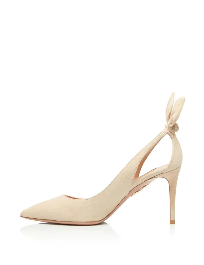 Bow Tie Pump 85 Beige Women Aquazzura Pumps Bow Tie Pump 85 Beige Women Aquazzura Pumps