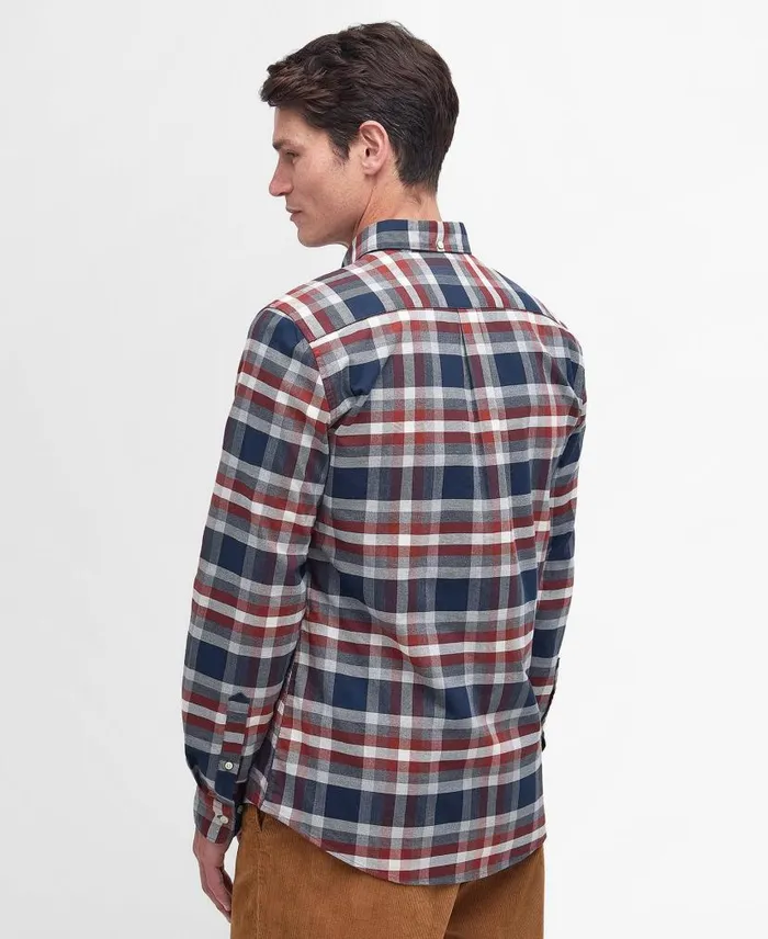 Bowmont Tailored Shirt Olive Men Barbour Shirts