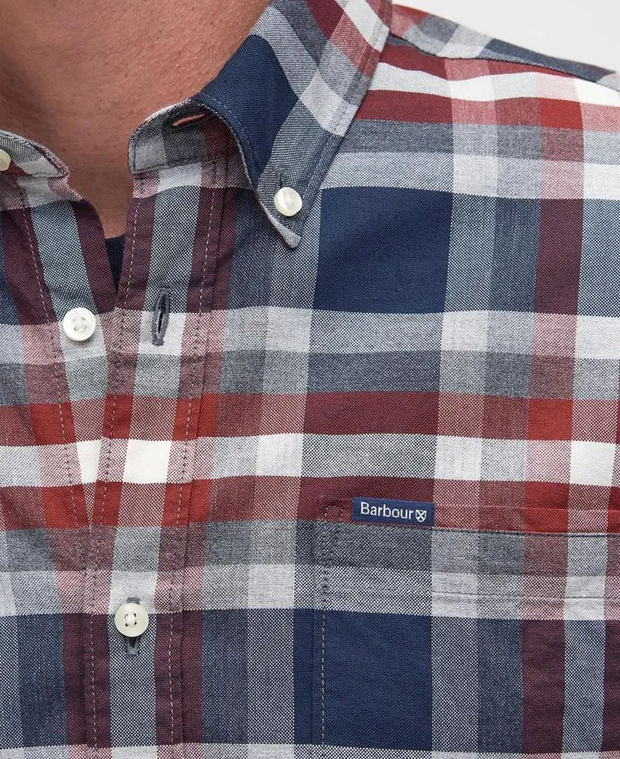 Bowmont Tailored Shirt Olive Men Barbour Shirts