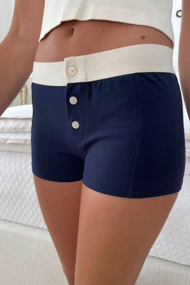Boy Short Underwear Classic Navy Women Brandy Melville Intimates