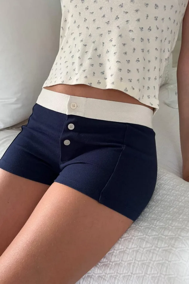Boy Short Underwear Classic Navy Women Brandy Melville Intimates