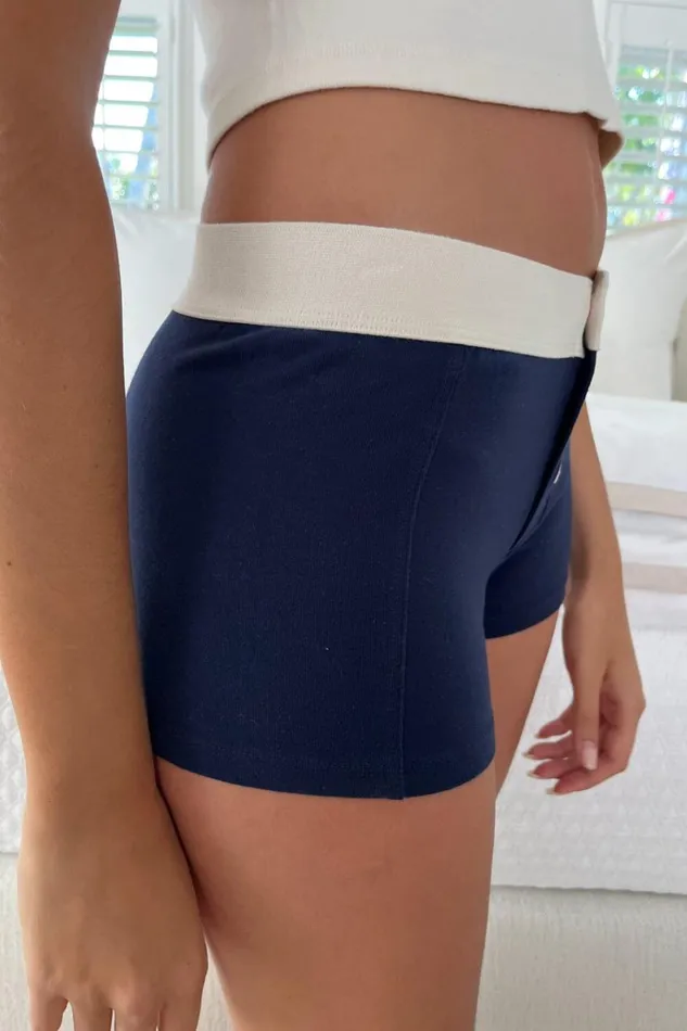 Boy Short Underwear Classic Navy Women Brandy Melville Intimates