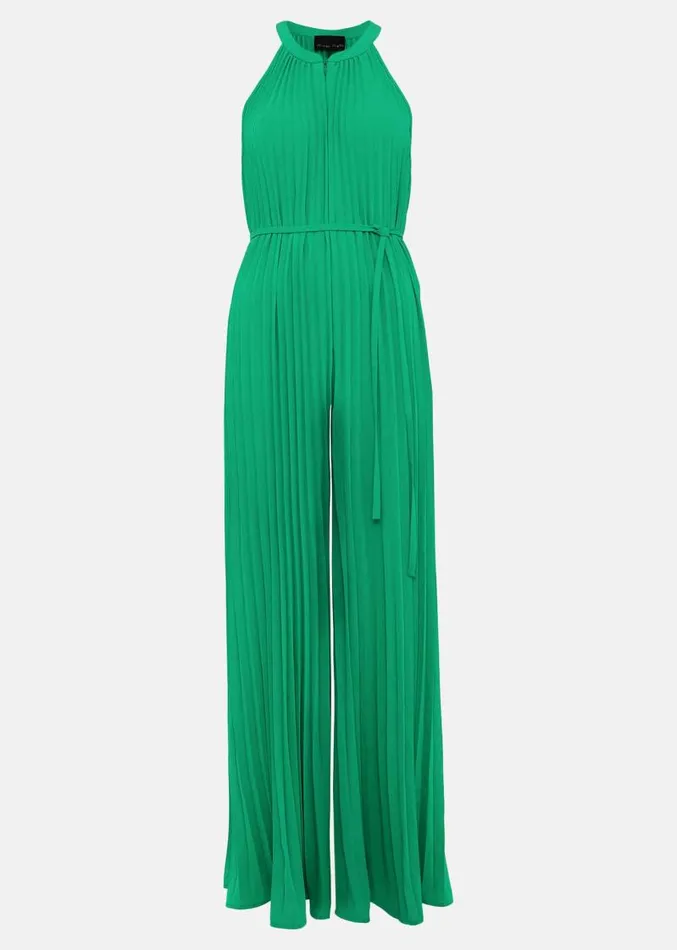 Brea Green Pleat Jumpsuit Green Women Phase Eight Dresses