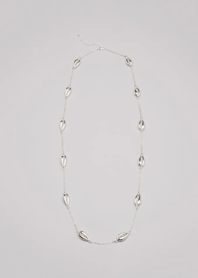 Bria Shell Necklace Silver Women Phase Eight Knitwear