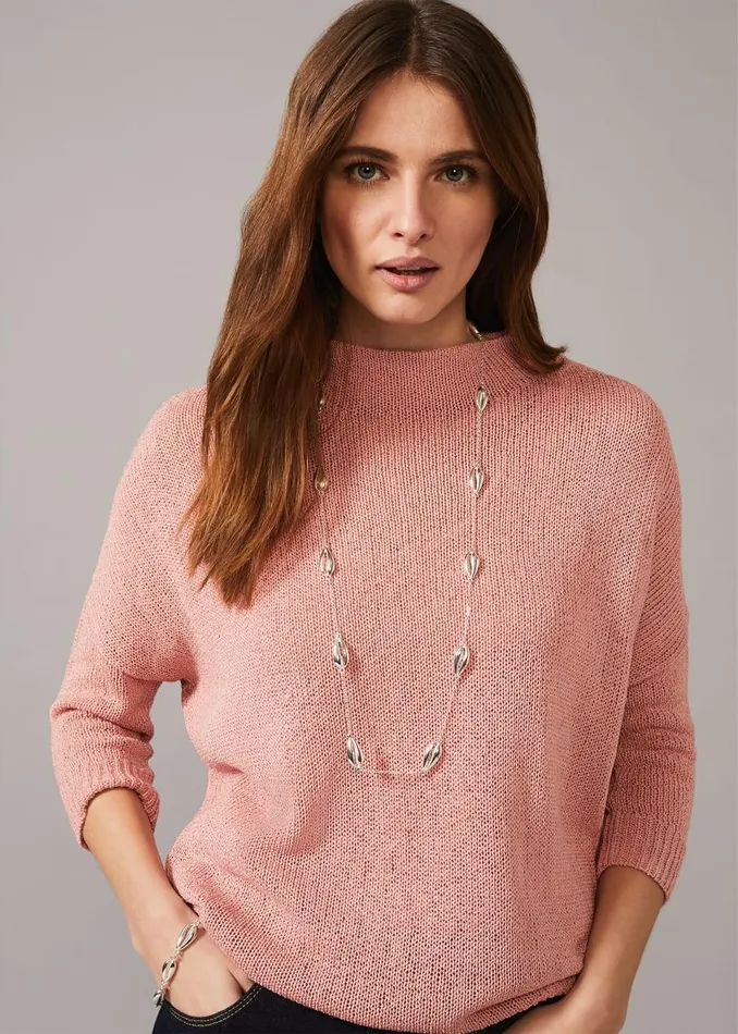 Bria Shell Necklace Silver Women Phase Eight Knitwear