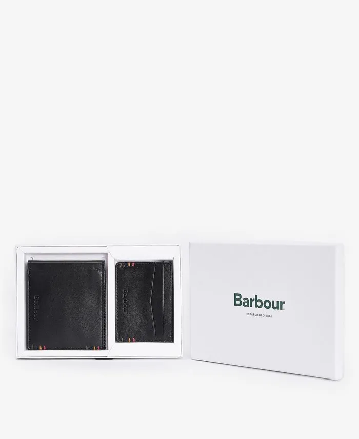 Cairnwell Wallet and Cardholder Gift Set Inky Blue Men Barbour Wallets and Card Holders