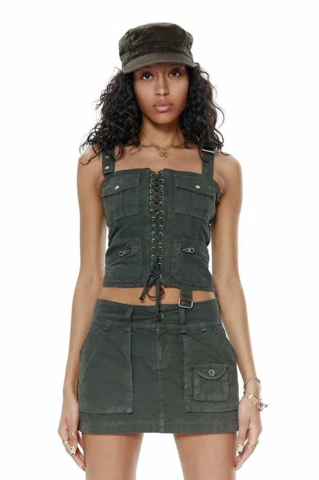 Cargo Mini Skirt Khaki Women Jaded London Skirts