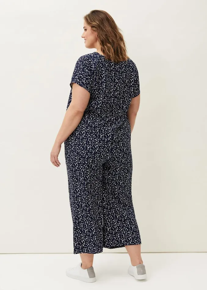 Carin Spot Culotte Trousers Navy Women Phase Eight Trousers