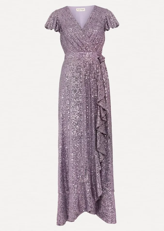 Carina Sequin Maxi Dress Purple Women Phase Eight Dresses