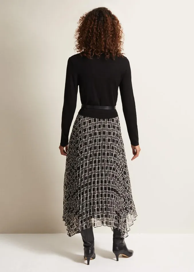 Carle Fine Knit Geometric Dress Multicoloured Women Phase Eight Dresses