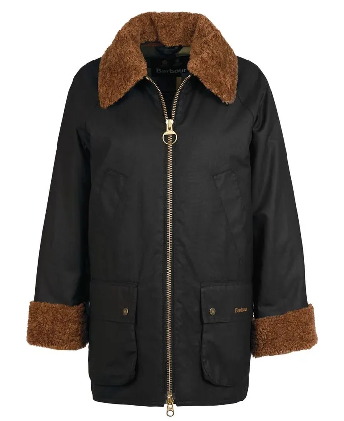 Carloway Waxed Jacket Fernclassic Tartan Women Barbour Waxed Jackets