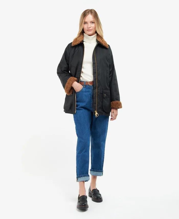 Carloway Waxed Jacket Fernclassic Tartan Women Barbour Waxed Jackets
