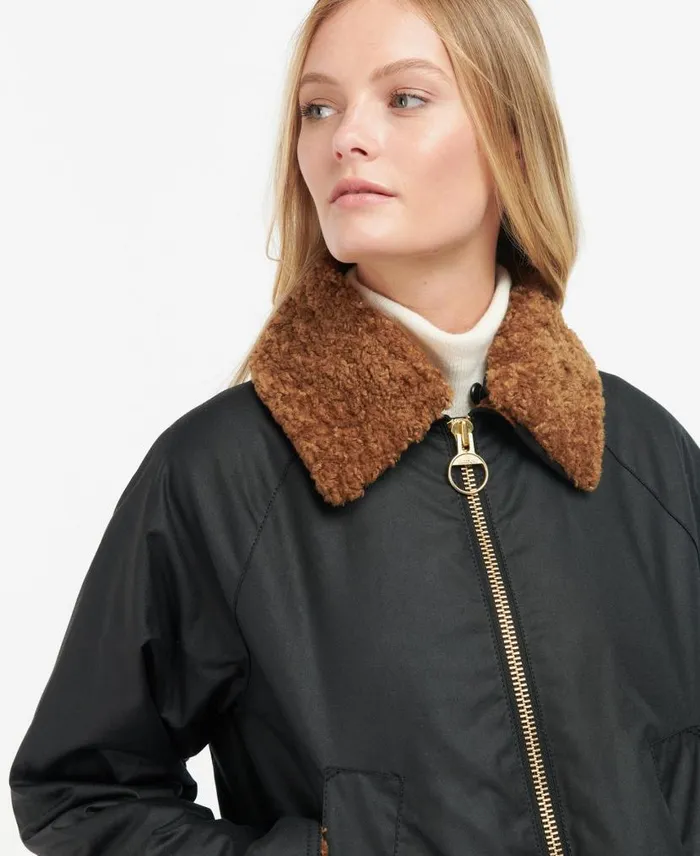 Carloway Waxed Jacket Fernclassic Tartan Women Barbour Waxed Jackets