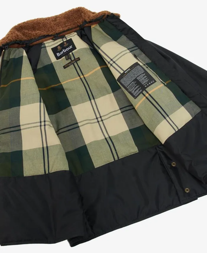 Carloway Waxed Jacket Fernclassic Tartan Women Barbour Waxed Jackets