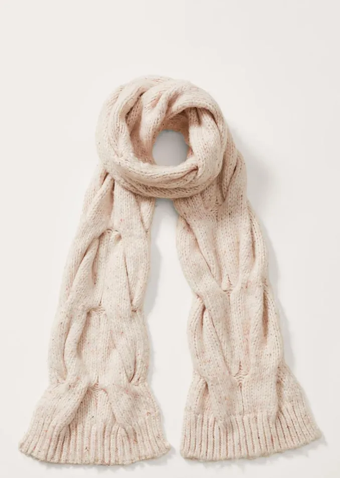 Cattie Cable Scarf Neutral Women Phase Eight Scarves