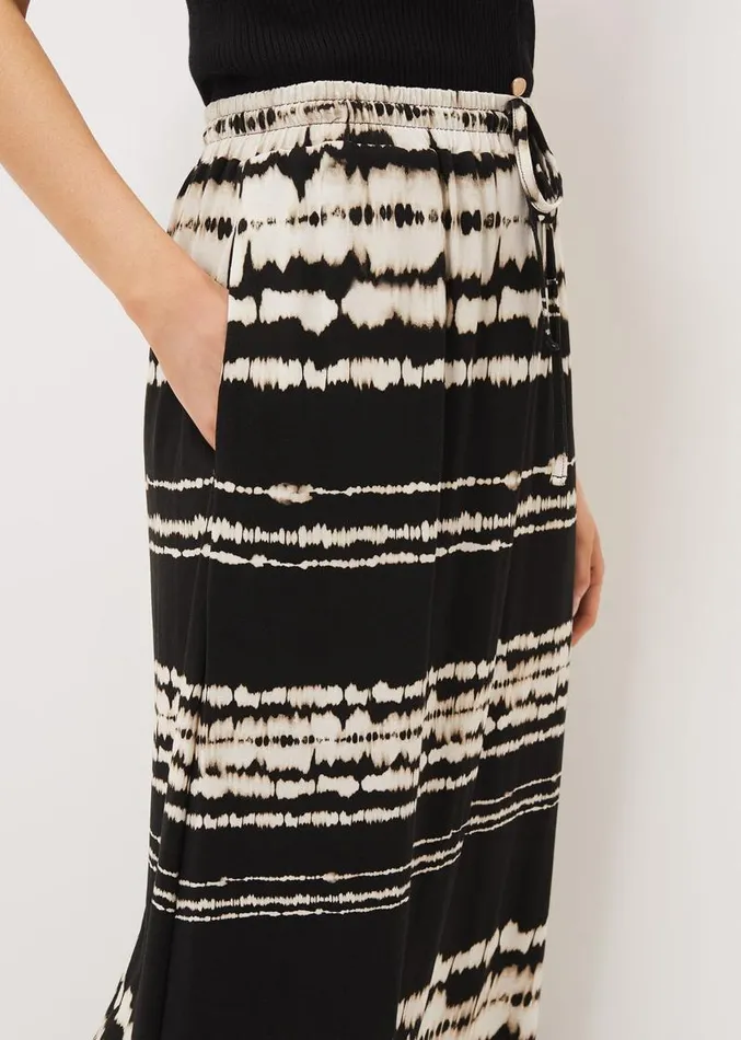 Ce Ce Tie Dye Jersey Maxi Skirt Black Women Phase Eight Skirts