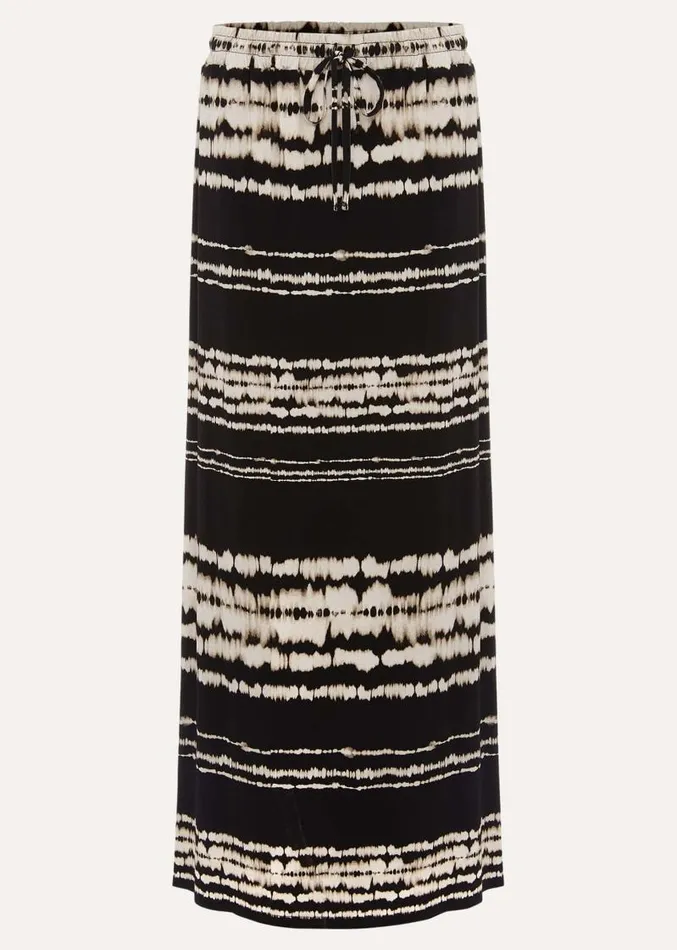 Ce Ce Tie Dye Jersey Maxi Skirt Black Women Phase Eight Skirts