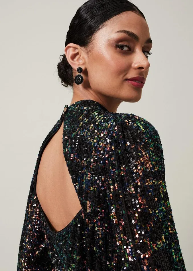 Celeste Sequin Maxi Dress Multicoloured Women Phase Eight Dresses