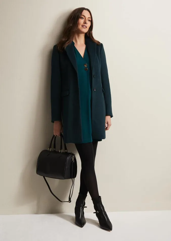 Charlotte Tunic Dress Teal Women Phase Eight Dresses