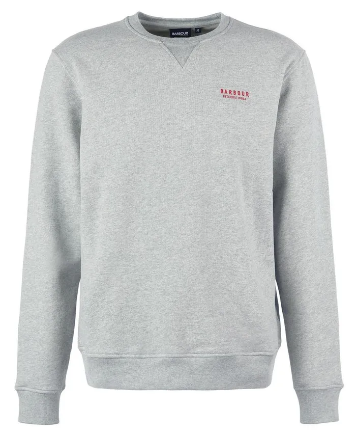 Charlton Crew Neck Sweatshirt Sage Men Barbour Hoodies and Sweatshirts