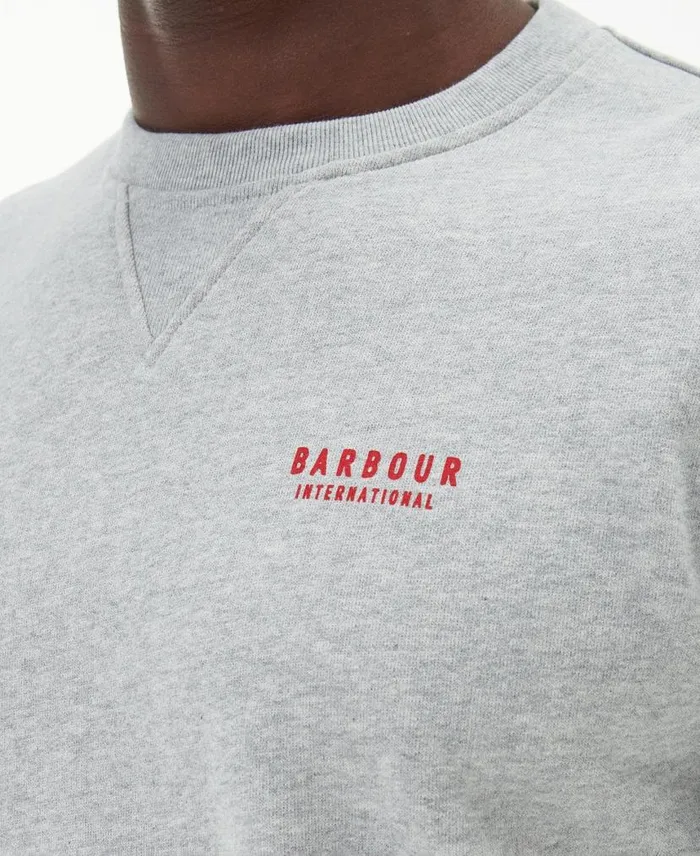 Charlton Crew Neck Sweatshirt Sage Men Barbour Hoodies and Sweatshirts