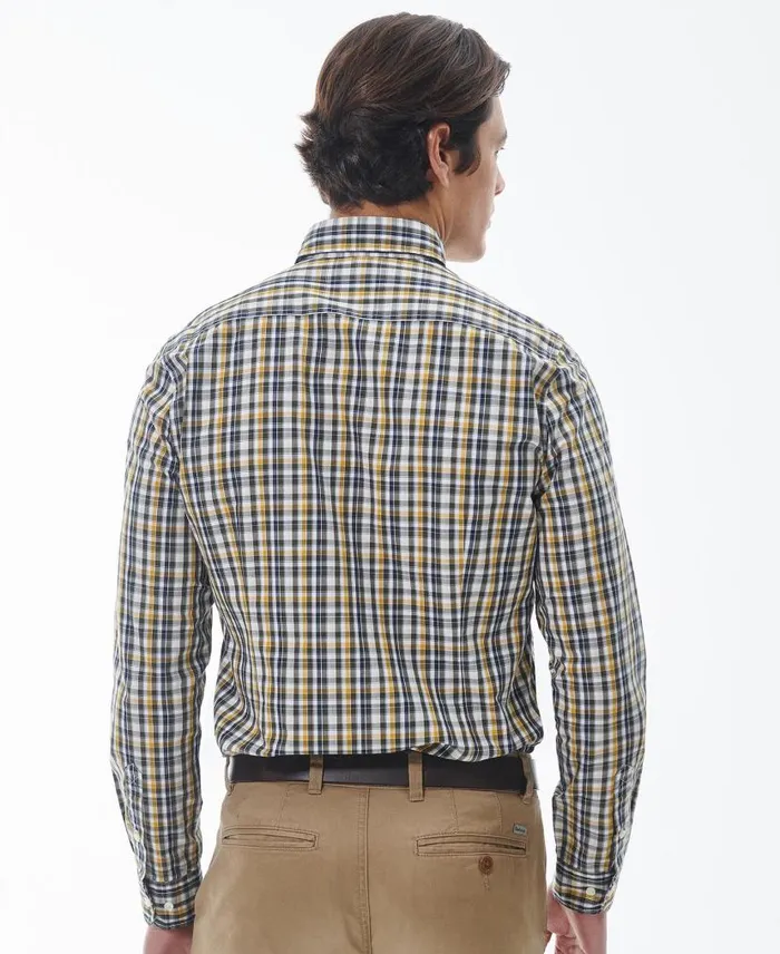 Chaseton Tailored Shirt Stone Men Barbour Shirts