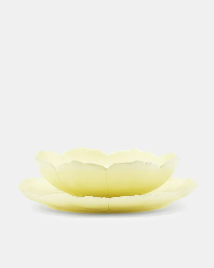Cherry Blossom Pasta Bowl Yellow Women Aquazzura Dinnerware Cherry Blossom Pasta Bowl Yellow Women Aquazzura Dinnerware