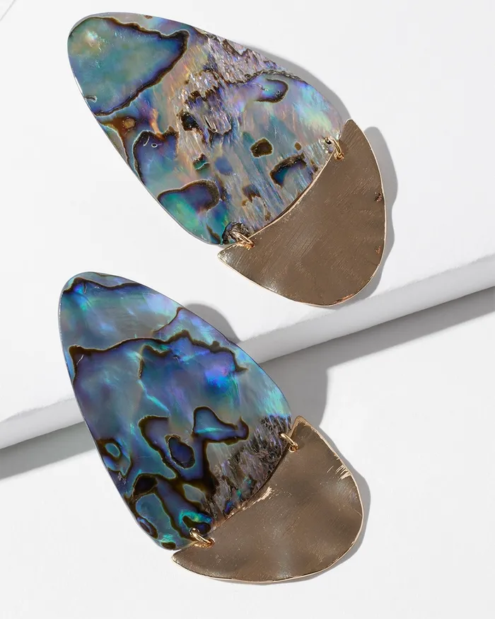 Chico039s Abalone Drop Earrings Abalone Women Earrings