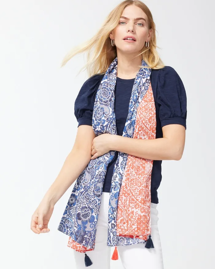Chico039s Americana Scarf Classic Navy Women Scarves