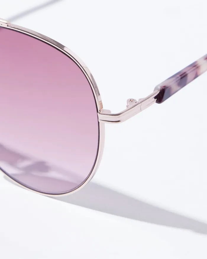Chico039s Aviator Sunglasses Gold Women Eyewear