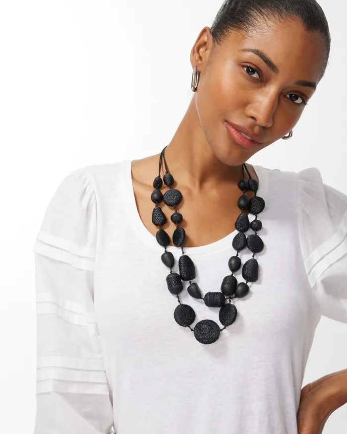 Chico039s Black Multistrand Necklace Black Women Necklaces