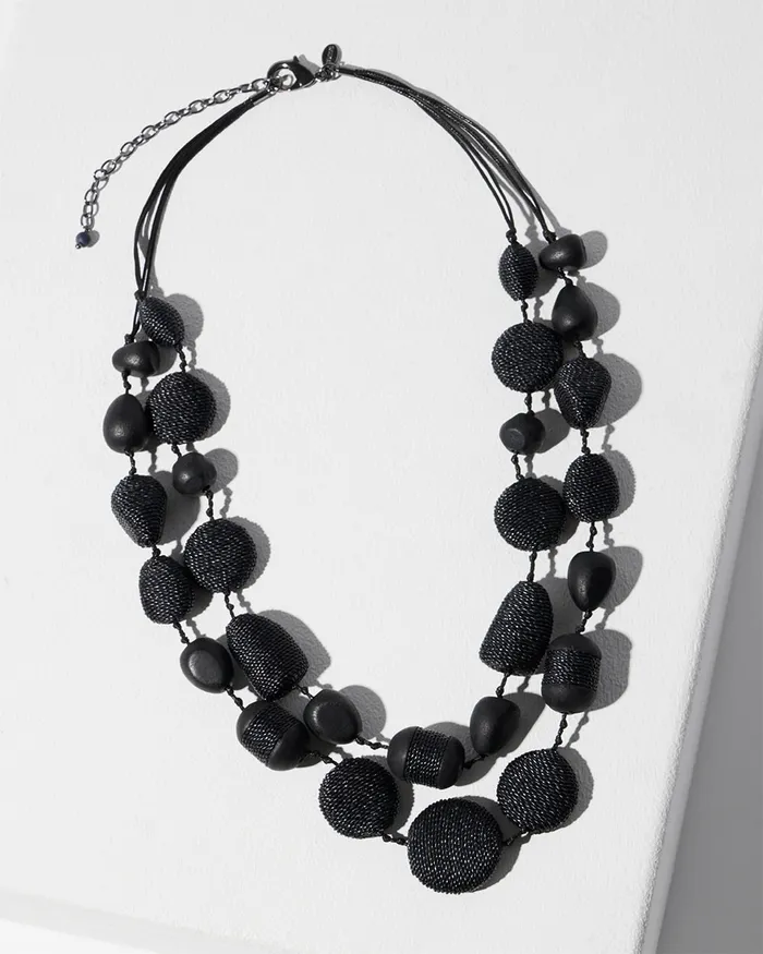 Chico039s Black Multistrand Necklace Black Women Necklaces
