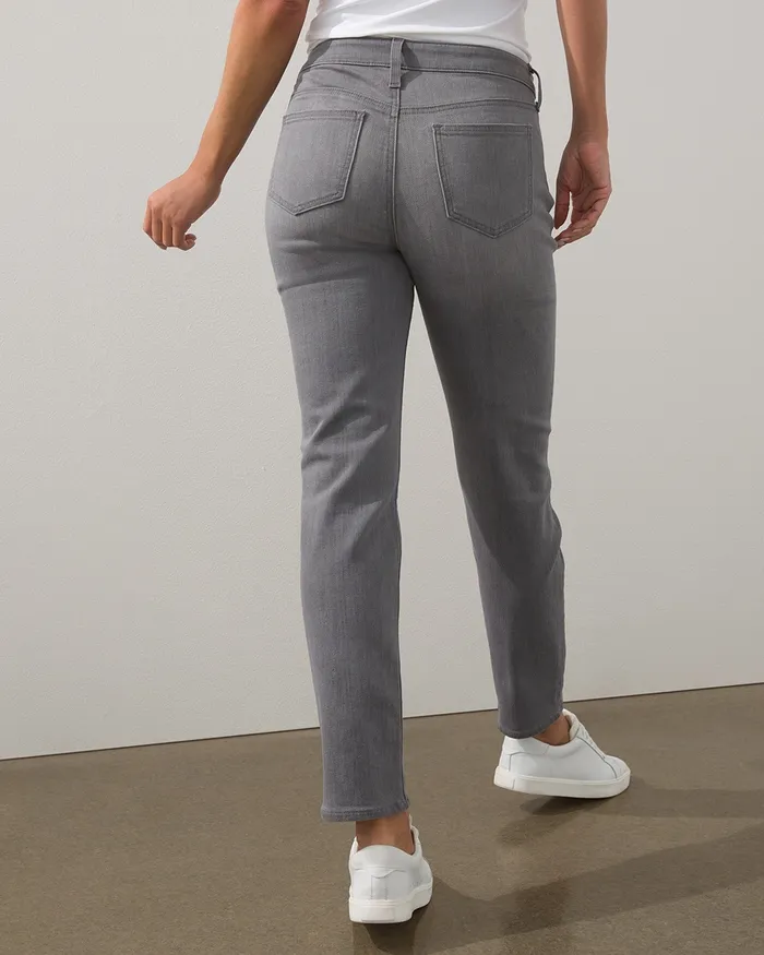 Chico039s Girlfriend Ankle Jeans Washed Steel Women Jeans and Denim