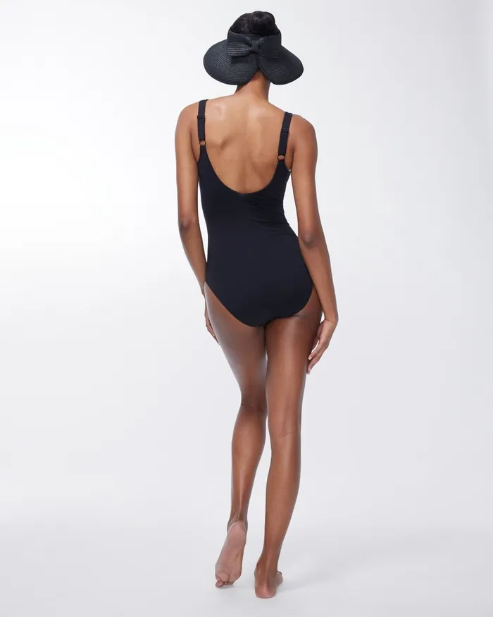 Chico039s Gottex Tummy Control Swimsuit Black Women Swim