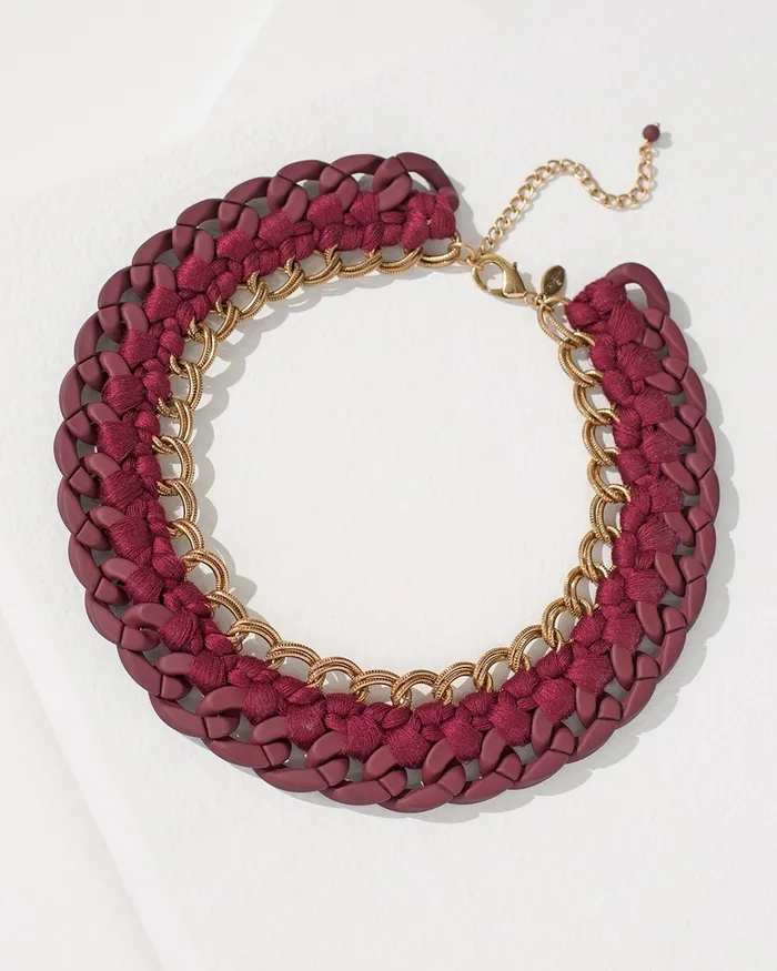 Chico039s Links Collar Necklace Deep Chianti Women Necklaces