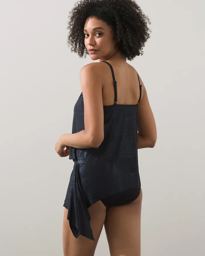 Chico039s Magicsuit Indiglow Alex Tankini Top Black Women Swim