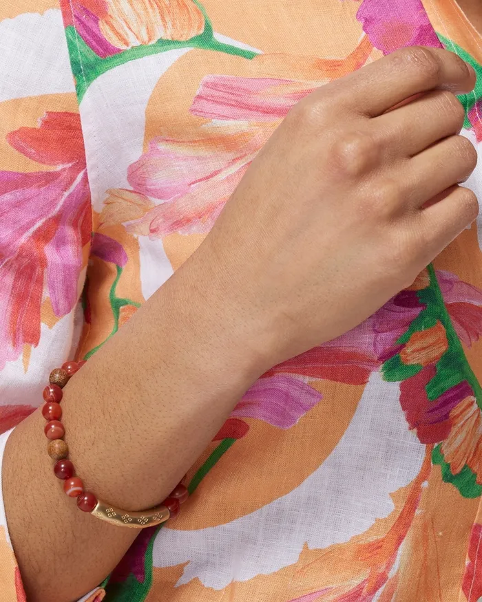 Chico039s Orange Bar Stretch Bracelet Orange Women Bracelets